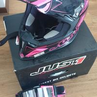 Casco carbon Just1 +maschera Carbon 