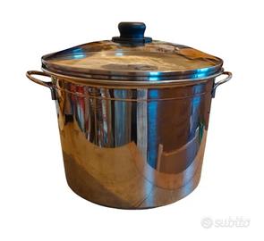 Pentola acciaio inox 24x30 con coperchi 