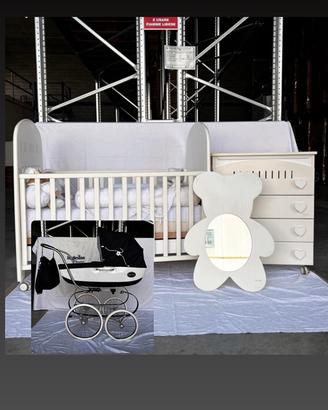 set cameretta nanan con accessori +carrozzina