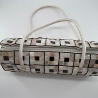 Borsa artigianale fatta a mano - madreperla e raso