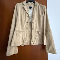 Gant Giacca Pelle Scamosciata Beige - Taglia M
