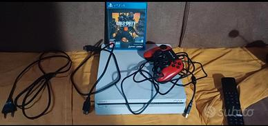 playstation 4 slim bianca + gioco + cuffie