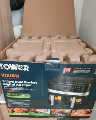 Friggitrice ad Aria TOWER VIZION 9L Dual Basket -