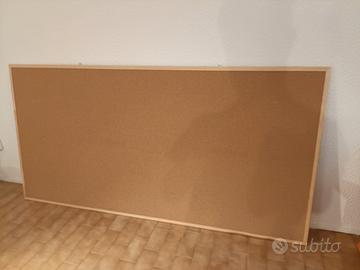 Lavagna sughero cornice legno grande 200x100 cm 