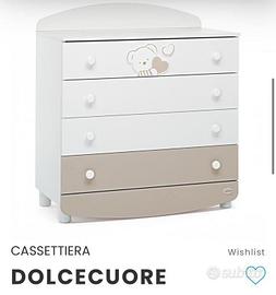 Cassettiera Dolcecuore Foppapedretti + MATERASSINO