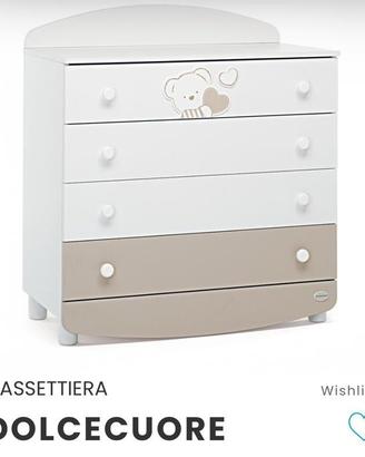 Cassettiera Dolcecuore Foppapedretti + MATERASSINO