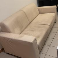 Divano in pelle Dondi Salotti con letto