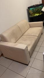 Divano in pelle Dondi Salotti con letto