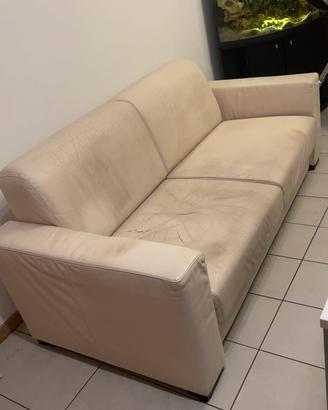 Divano in pelle Dondi Salotti con letto
