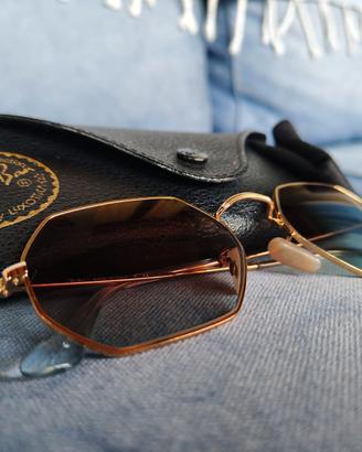 Ray-Ban Octagonal Classic Oro - Custodia Originali