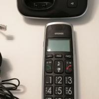 Brondi Bravo Gold Telefono Cordless, Nero