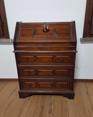 Scrittoio a ribalta in legno stile classico