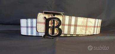 cintura burberry nera/oro