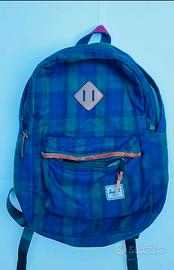 Zaino Herschel a Quadri Verde Blu – Stile Vintage