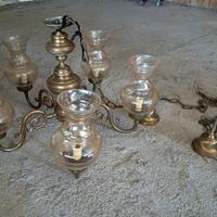 lampadario in ottone