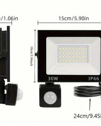 faretto con sensore 30w NUOVO
