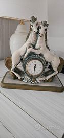 Orologio da tavolo vintage due cavalli..