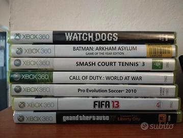 Xbox 360 + 7 giochi (GTA, COD, FIFA, Watch Dogs)