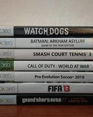 Xbox 360 + 7 giochi (GTA, COD, FIFA, Watch Dogs)