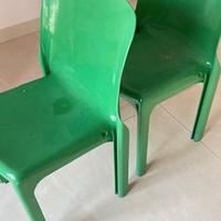Sedie Artemide Selene Vico Magistretti verdi