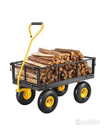 Carrello da Giardino in Acciaio Capacità 226,8 kg