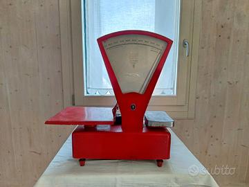 Bilancia Vintage Bizerba Milano Anni '50 Rossa