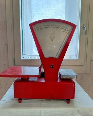 Bilancia Vintage Bizerba Milano Anni '50 Rossa