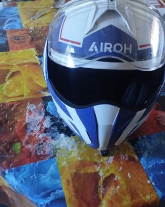 Casco modulare Airoh Mathisse II bianco/blu