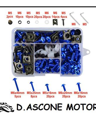 KIT VITI ALLUMINIO UNIVERSALI BLU