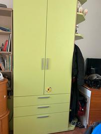 Armadio 2 ante con cassettiera marca doimo