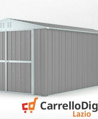 Box garage auto in Acciaio 327x611cm grigio chiaro