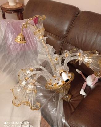 Lampadario in vetro di murano a 8 luci