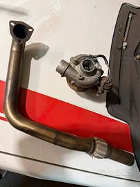 Turbina kkk k16 downpipe acciaio cecam uno turbo