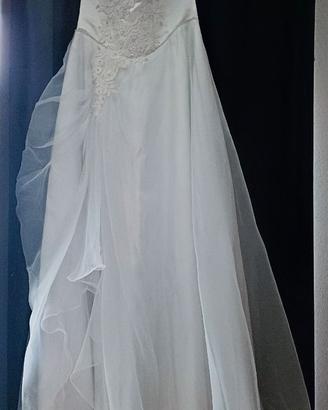 Abito da sposa nuovo – taglia 46 con velo e guanti