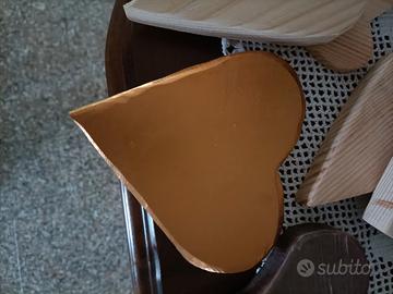 Cuore cuori in legno colorati e al naturale 