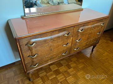 Comó in legno con specchiera