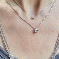 collane punto luce diamante 0,23 e 0,35 ct F Color