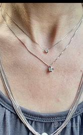 collane punto luce diamante 0,23 e 0,35 ct F Color