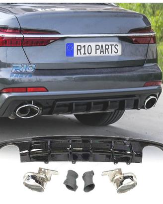 DIFFUSORE AUDI A6 C7 SEDAN AVANT 18-22 LOOK RS6 NE