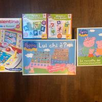 Set  5 giochi  peppa pig e giochi apprendimento