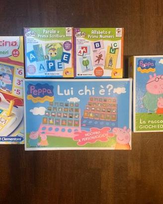 Set  5 giochi  peppa pig e giochi apprendimento