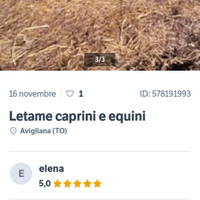 Letame caprini e equini stagionato