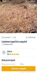 Letame caprini e equini stagionato