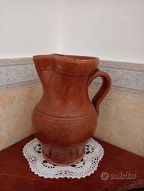 Brocca anfora in terracotta vintage 