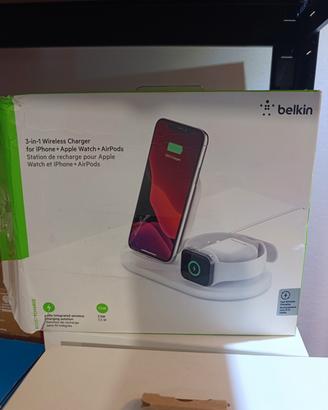 Belkin 3 in 1 Wireless Charger per iPhone Apple Wa