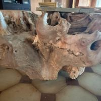 Base per tavolo in ulivo