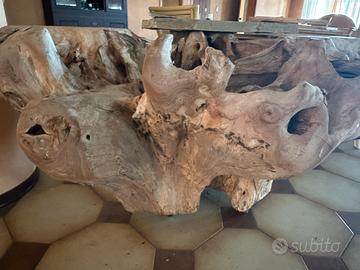 Base per tavolo in ulivo