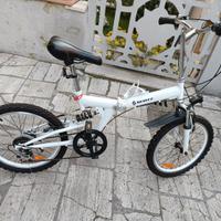 Bici pieghevole bi ammortizzata 5 marce 
