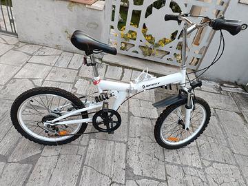 Bici pieghevole bi ammortizzata 5 marce 