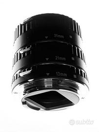 Tubi prolunga x macro attacco Canon della Phottix